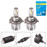 Світлодіодні лампи PULSO NAOEVO S4 LED H4 Flip Chip 9-16V 30W 3600Lm 3000K/4300K/6500K