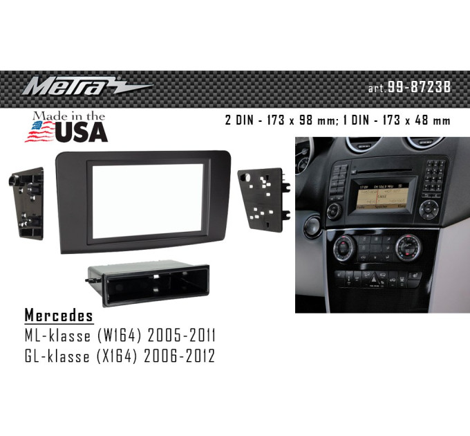 Перехідна рамка Mercedes ML-klasse, GL-klasse Metra 99-8723B