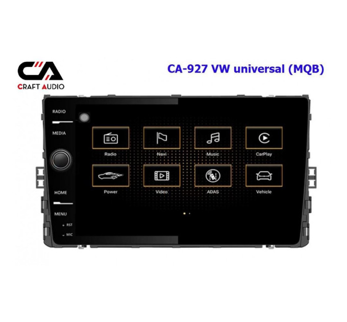 Штатна магнітола CraftAudio CA-927 VW universal (MQB)