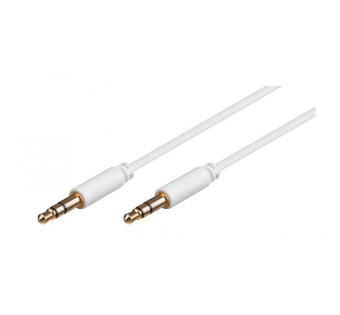AUX кабель Jack 3.5 мм - 1 м білий AWM 110-04