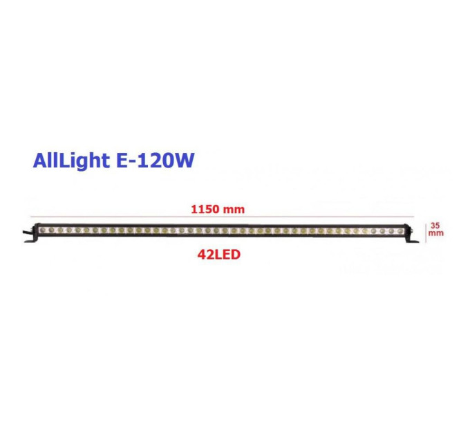 Світлодіодна фара AllLight E-120W однорядная 42chip OSRAM 3535 9-30V