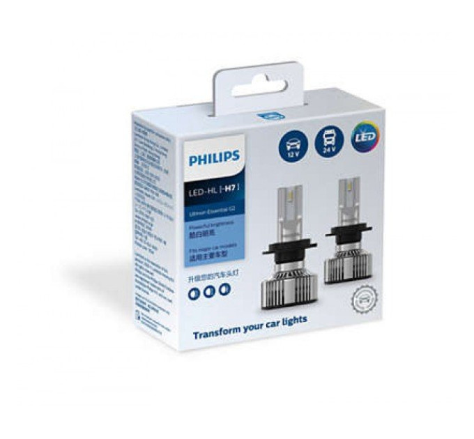 Світлодіодні лампи Philips Ultinon Essential G2 11972UE2X2 H7 20W 12-24V 6500K