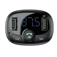 FM-трансмітер Baseus T typed Bluetooth MP3 charger with car holder （Standard edition）Black