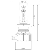 Світлодіодні лампи DriveX PA-02P H7 6000K