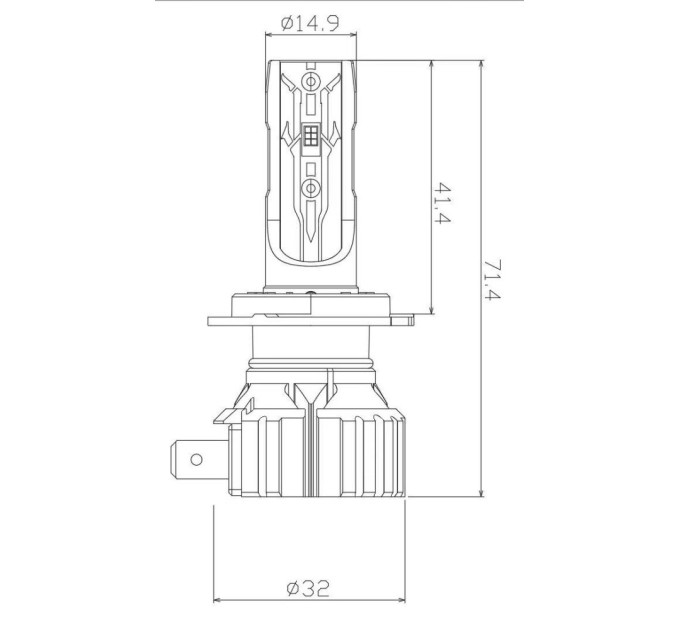 Світлодіодні лампи DriveX PA-02P H7 6000K