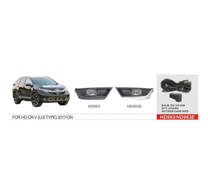 Протитуманні фари Vitol HD-993E-W Honda CRV 2017 ел.проводка
