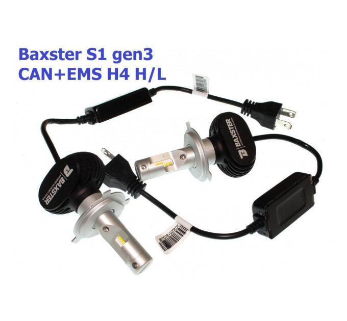 Світлодіодні лампи Baxster S1 gen3 H4 H/L 6000K CAN+EMS