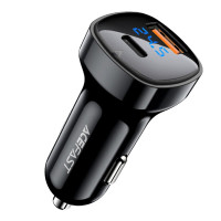Автомобільний зарядний пристрій ACEFAST B4 digital display 66W (USB-C+USB-A)