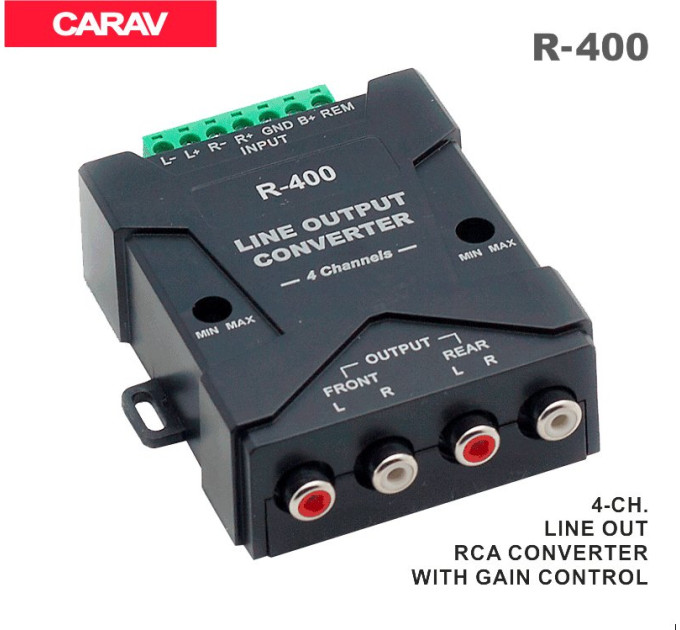 Перетворювач рівня сигналу 4 канальний Carav R-400