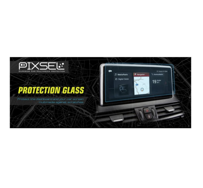 Захисне скло на монітор Mercedes GLB-Class цілісний 2019- (матове) Pixsel MB-2834-M
