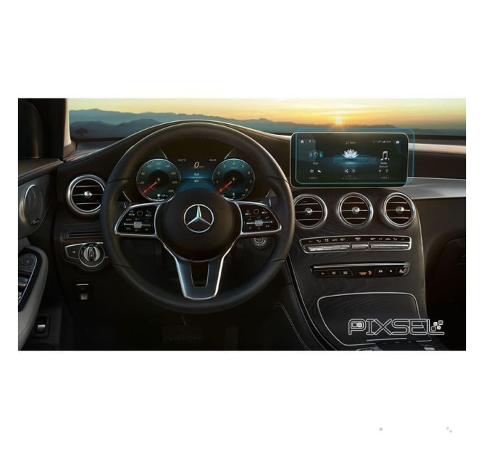 Захисне скло на панель приладів Mercedes GLC-Class 2019- (глянсове) Pixsel MB-3171-H