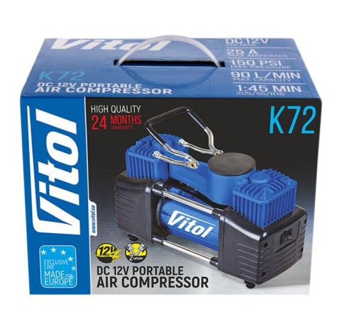 Автомобільний компресор Vitol K-72