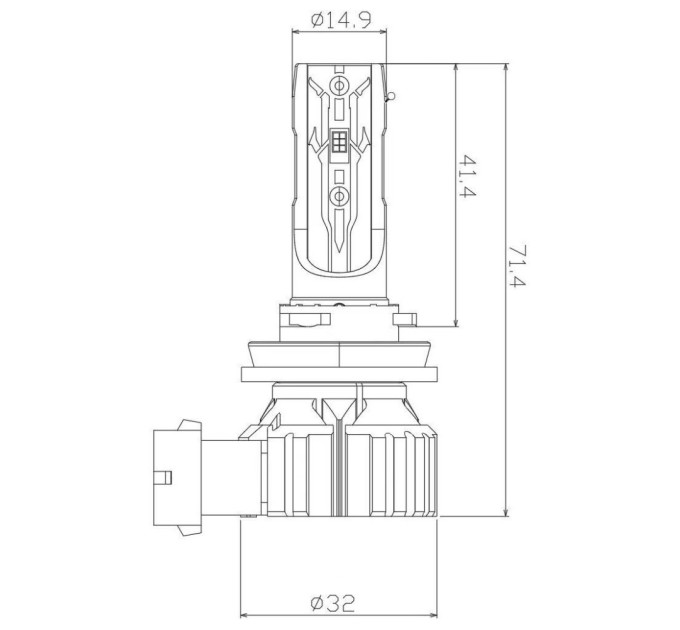 Світлодіодні лампи DriveX PA-02P H11 5000K