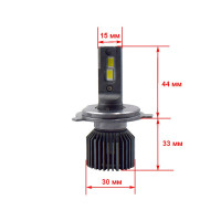 Світлодіодні лампи Cyclone LED H4 H/L 6000K type 45