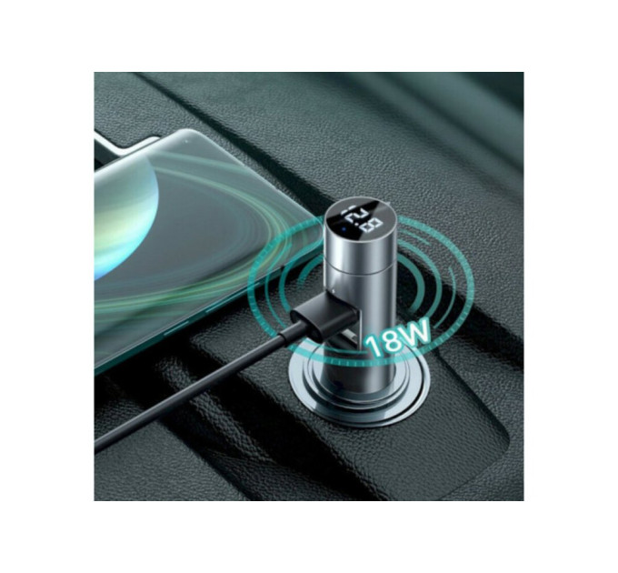 FM-трансмітер Baseus CCNLZ-0S Energy Wireless MP3 Charger Silver