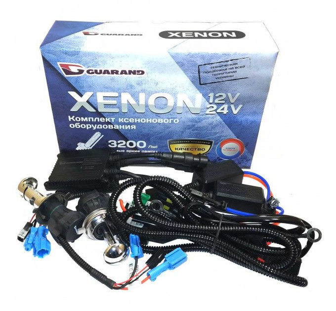 Комплект біксенона Guarand Slim H4 6000K 35W 12V
