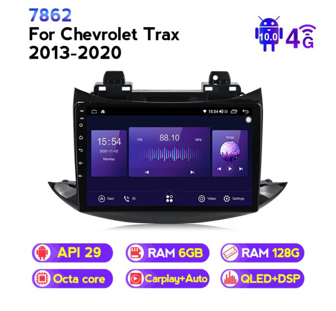 Штатна магнітола ECOBOOST FFT760Q-1280 CHEVROLET TRAX 2017