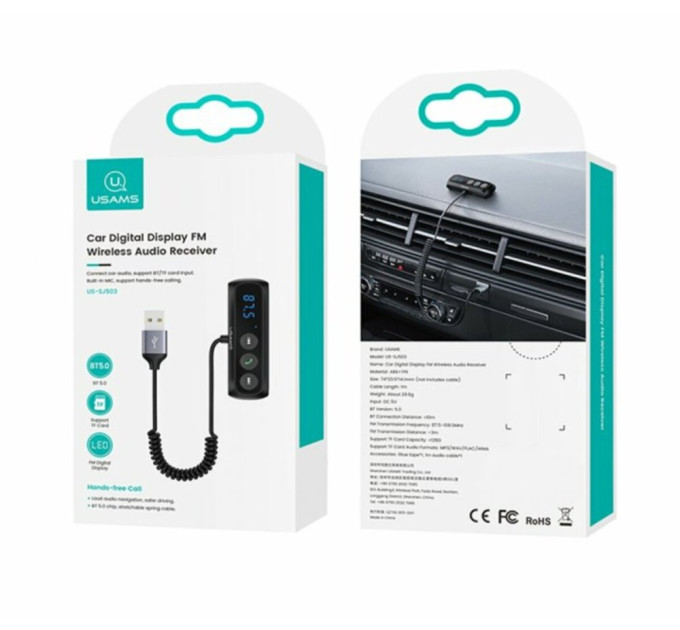 Bluetooth ресивер Usams US-SJ503 Black