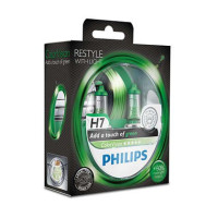 Комплект галогенних ламп Philips ColorVision Green 12972CVPGS2 H7 3350K