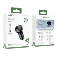 Автомобільний зарядний пристрій ACEFAST B4 digital display 66W (USB-C+USB-A)