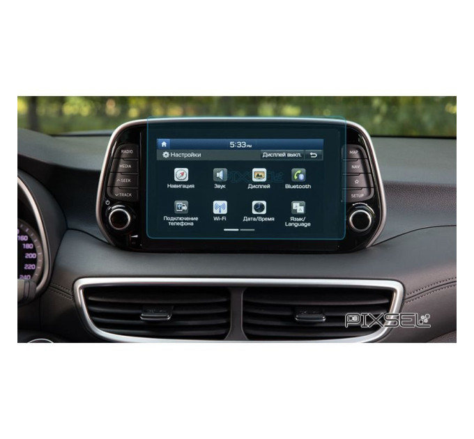 Захисне скло на монітор Hyundai Santa Fe 2018-2019 (матове) Pixsel HD-7745-M