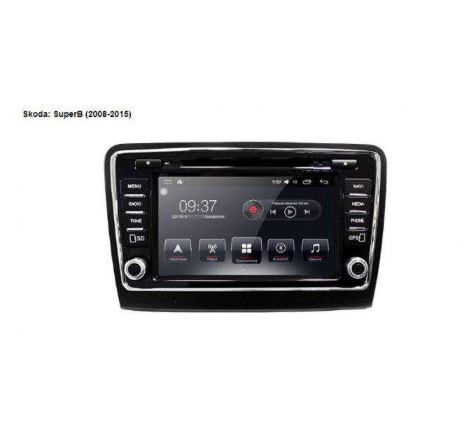 Штатна магнітола AudioSources T90-830A Skoda SuperB 2008-2015