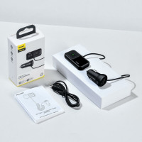 FM-трансмітер Baseus T typed S-16 wireless MP3 car charger Black