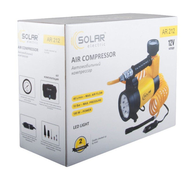 Автомобільний компресор Solar AR212